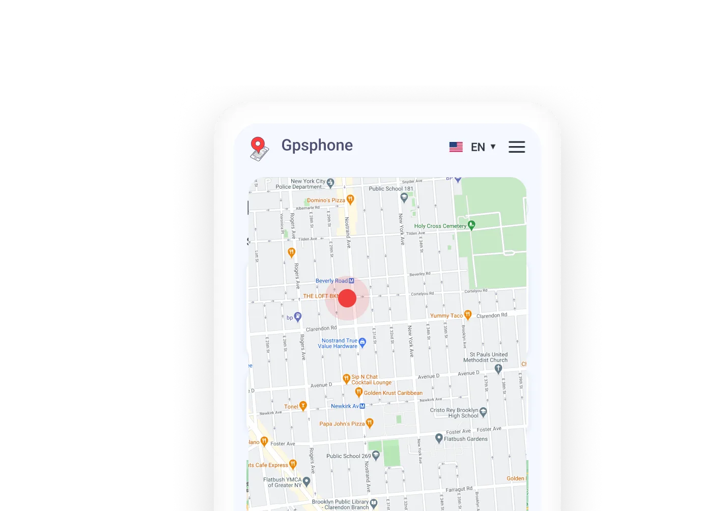 localizar um número de telefone com Gpsphone